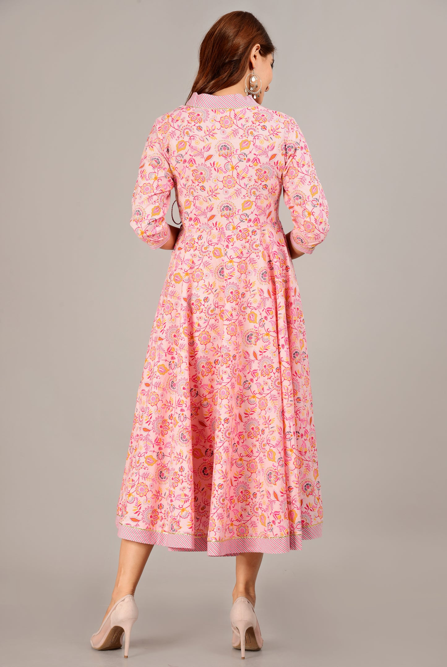 Jaipuri Cotton Printed Angrakha/Angarkha/Front-Open Kurti for Women
