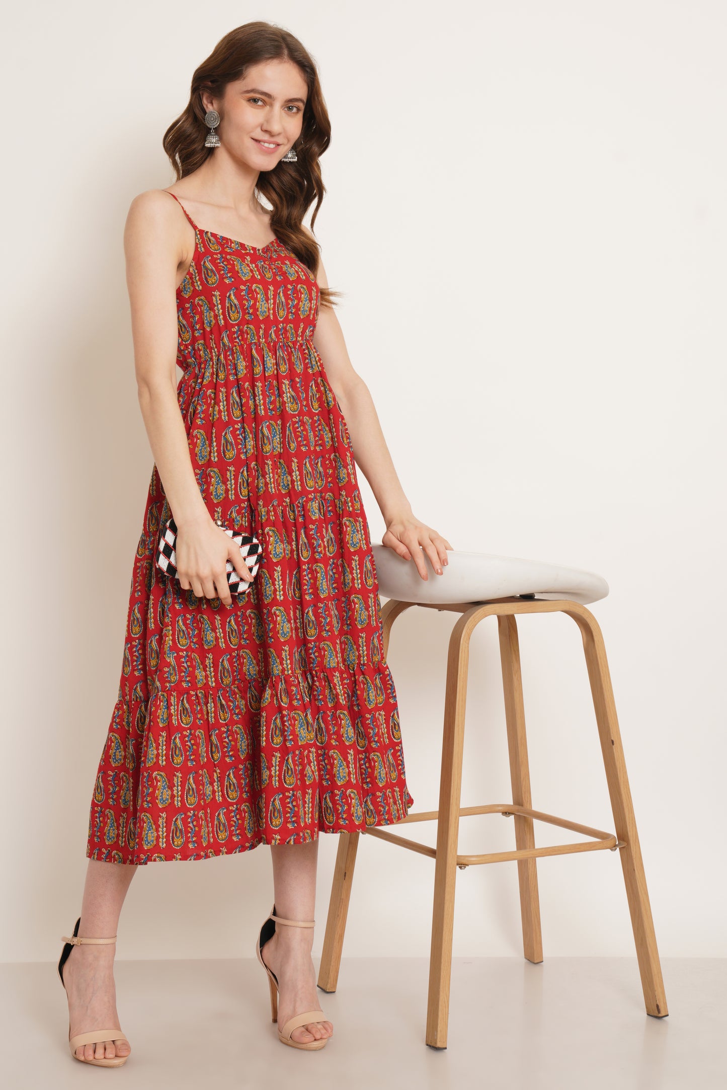 Women A-line Red Dress